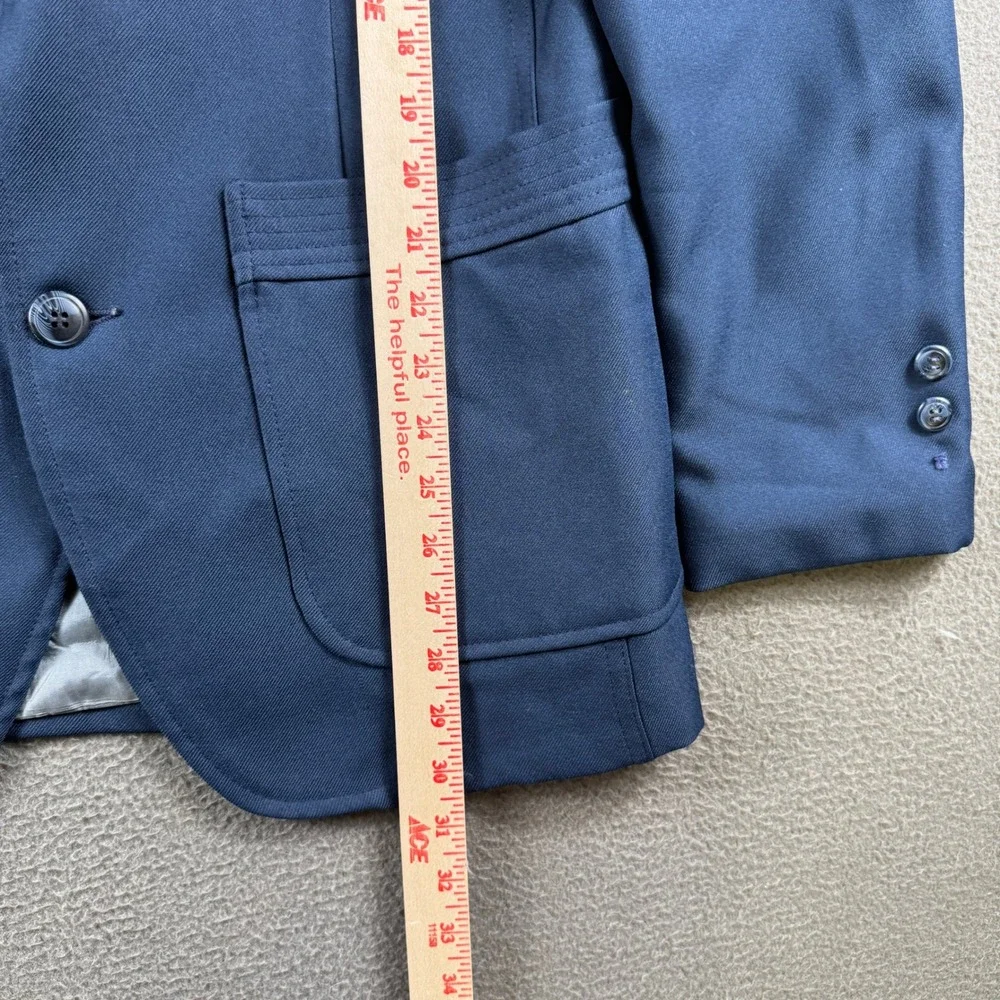 Vintage Blazer Men 40 Blue Norfolk Back Belted Pleated Disco 70s Preppy Retro